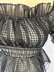 Black Gingham Blouse