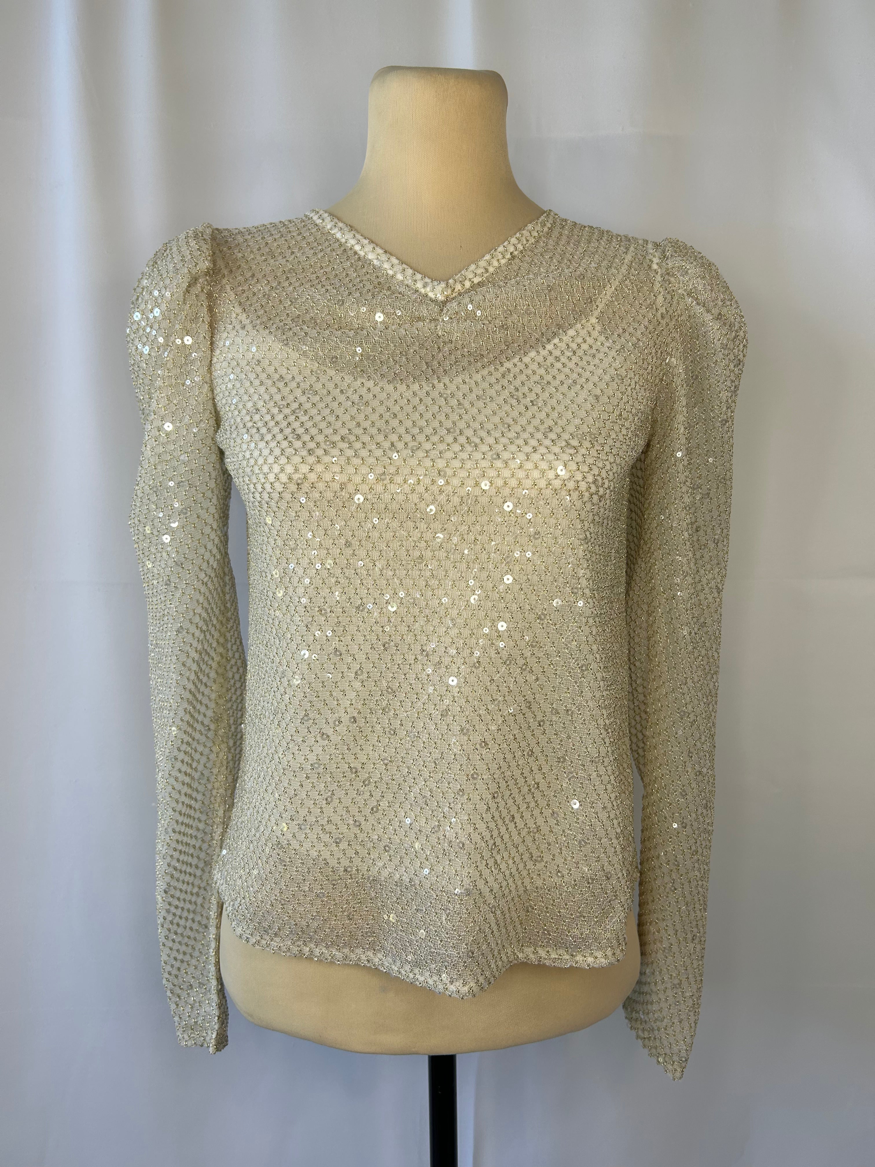 Shimmery Mesh Blouse