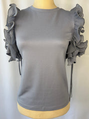 Ruffle Shoulders Top
