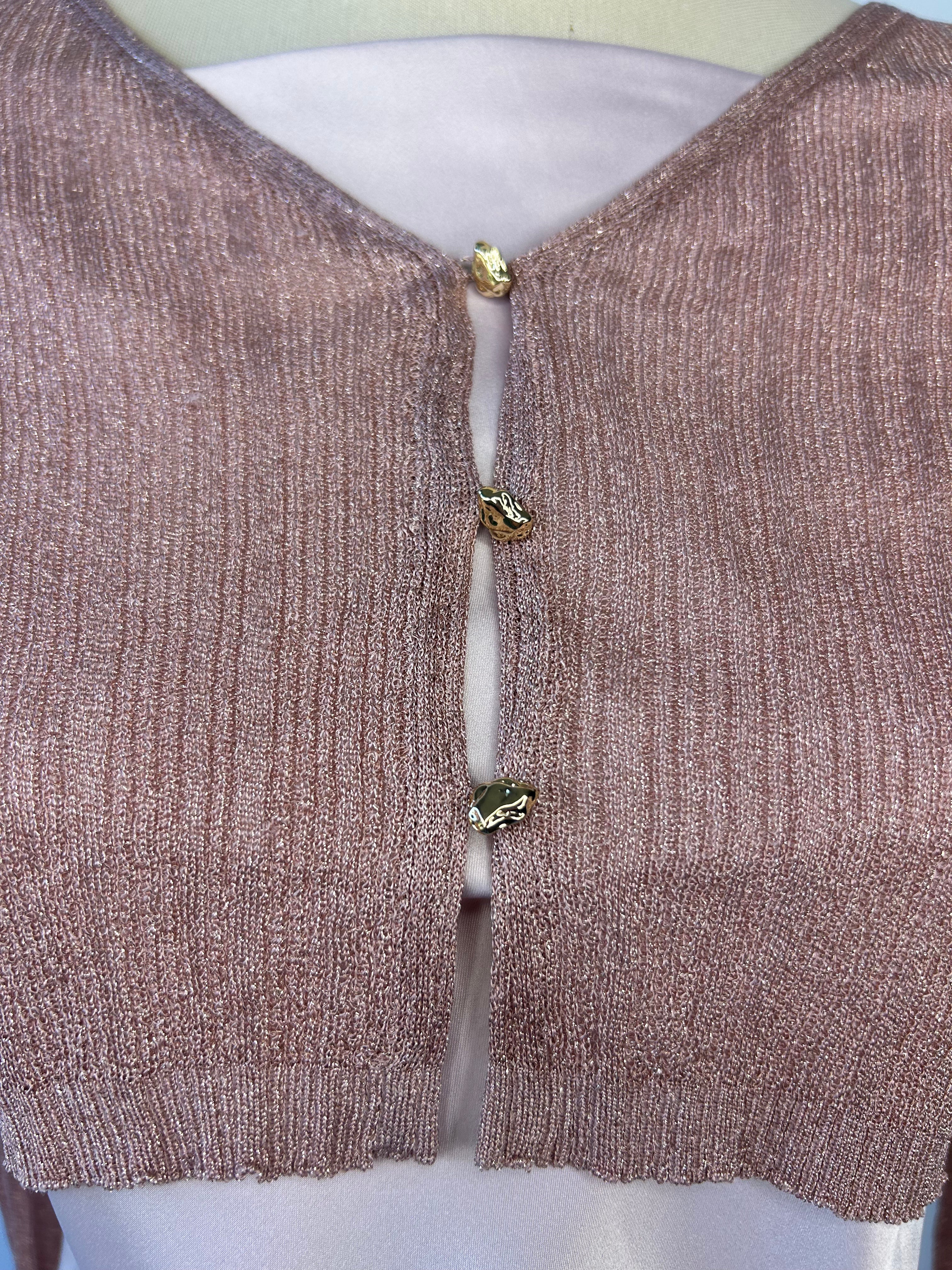 Metallic Knit Layered top
