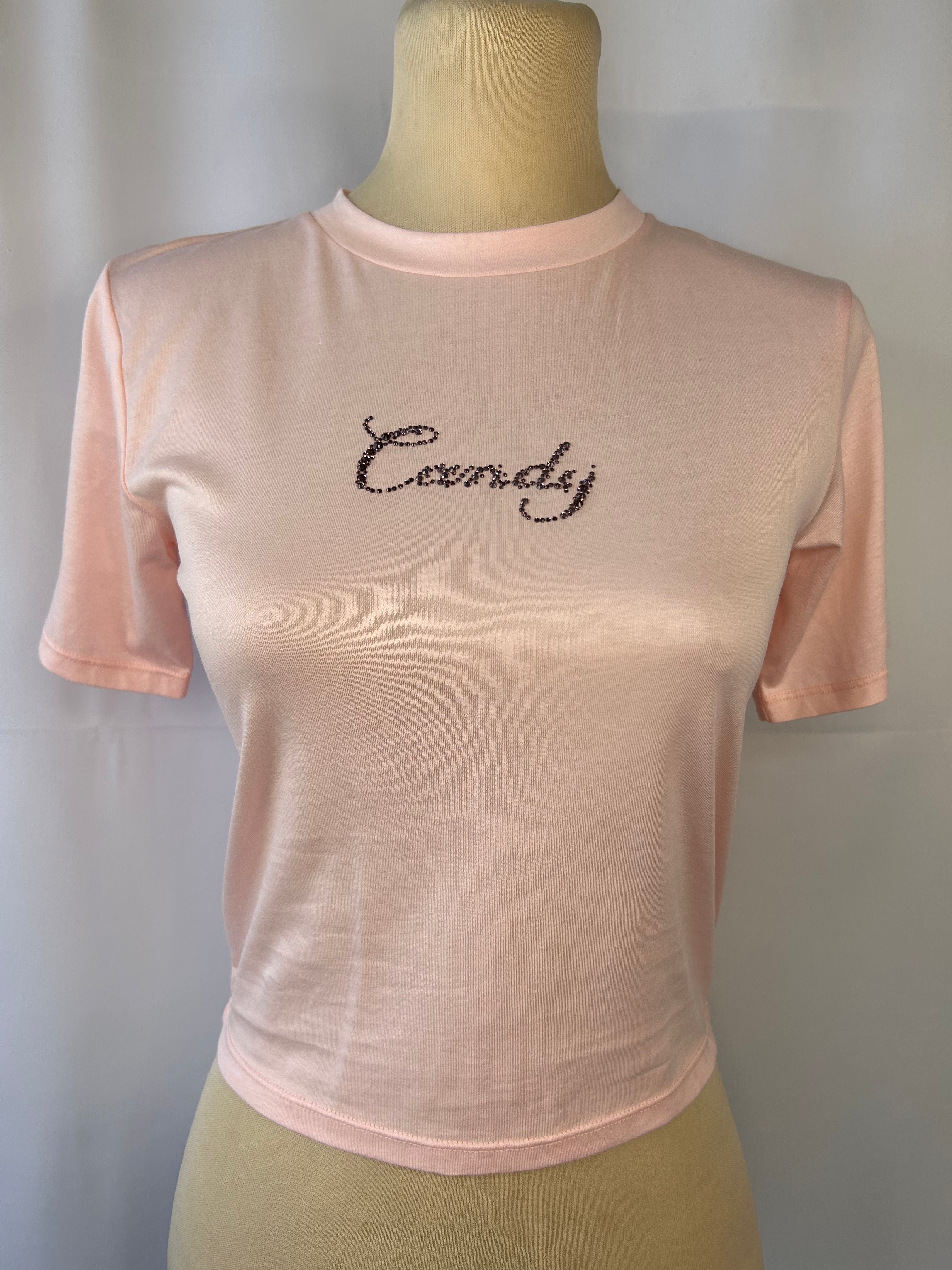 Rhinestone Lettering T-shirt