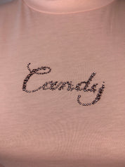 Rhinestone Lettering T-shirt
