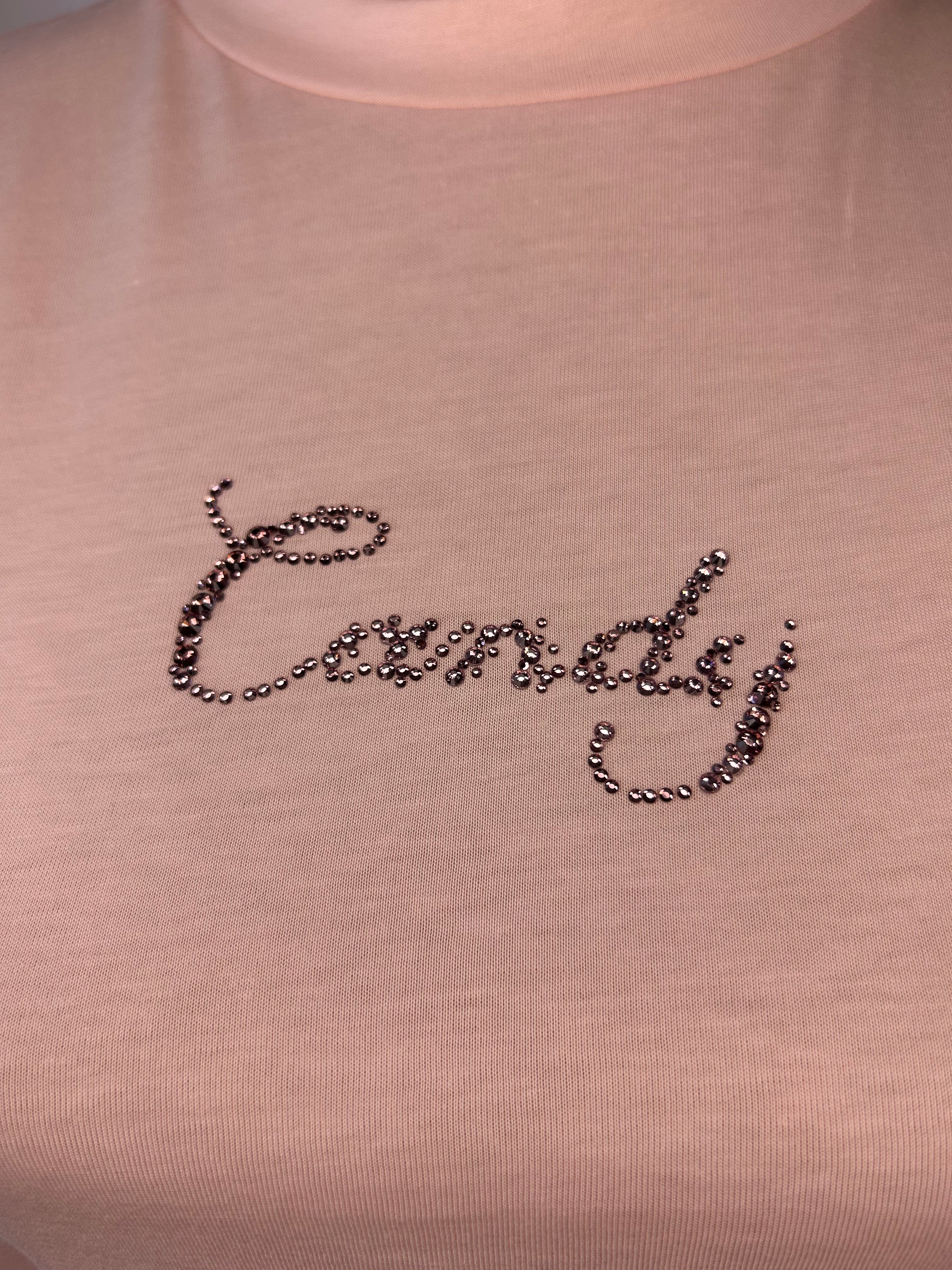 Rhinestone Lettering T-shirt