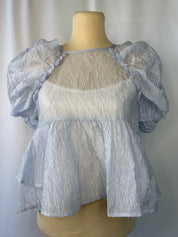 Icy Blue Sheer Top