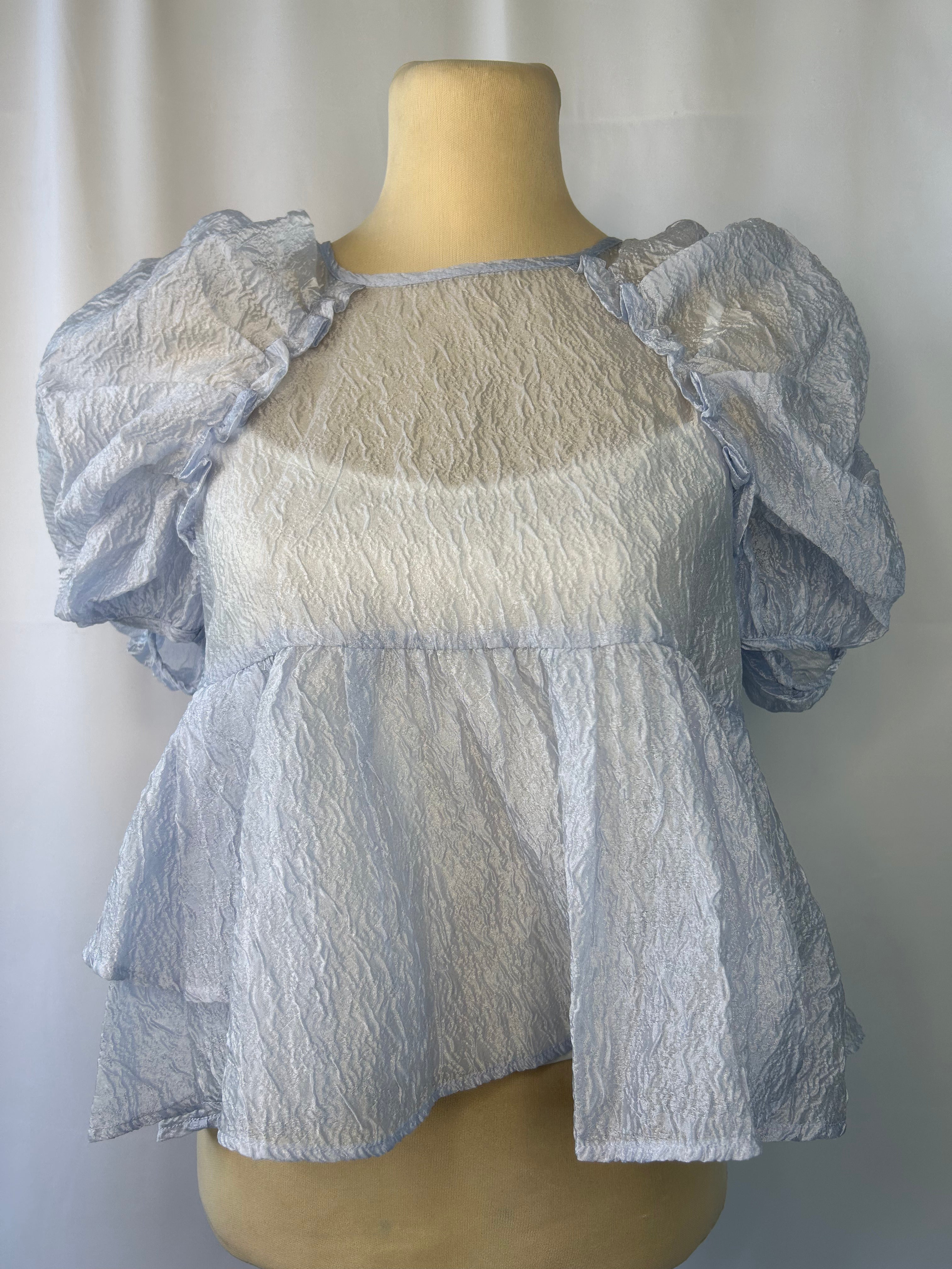 Icy Blue Sheer Top