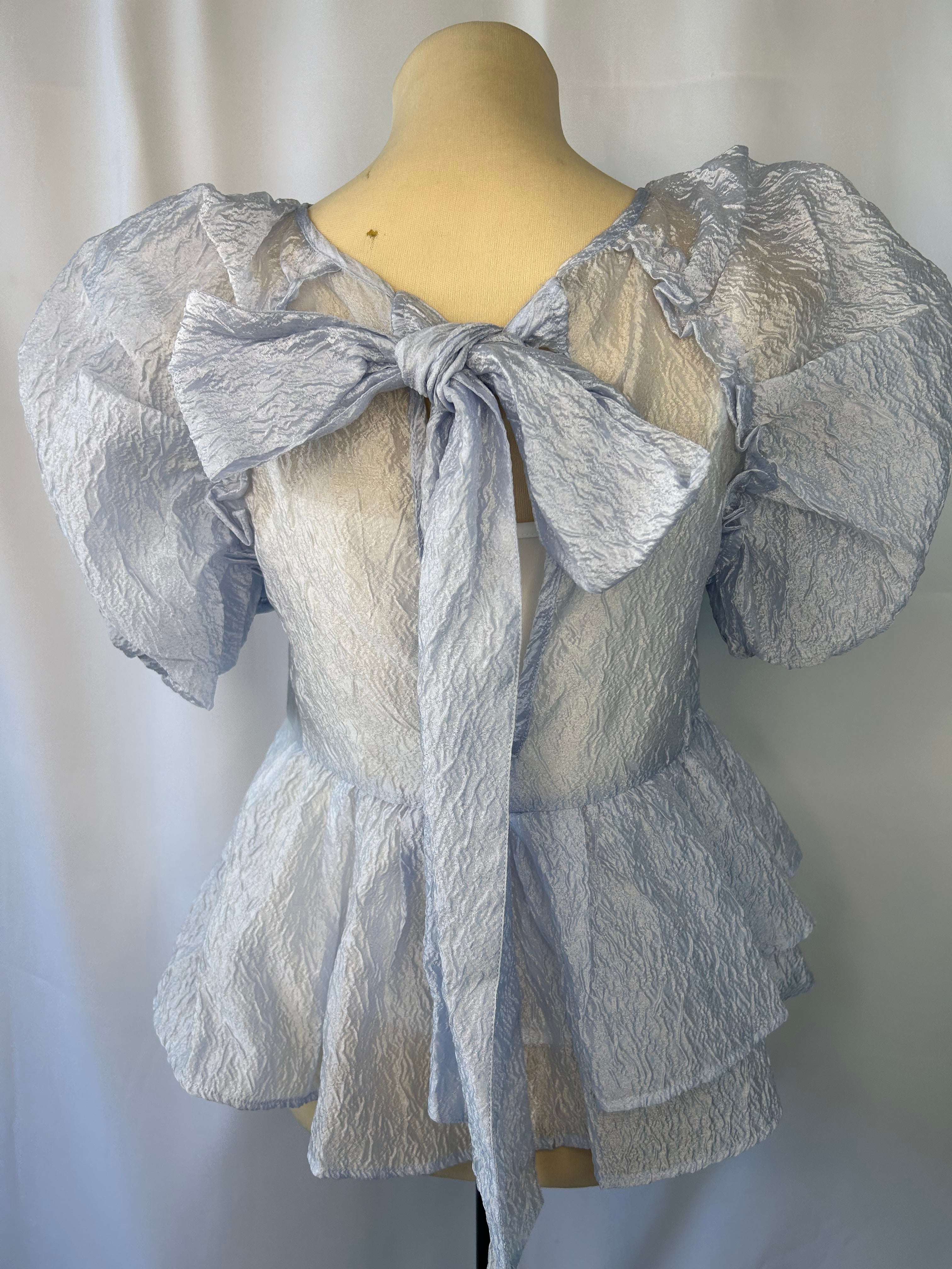 Icy Blue Sheer Top