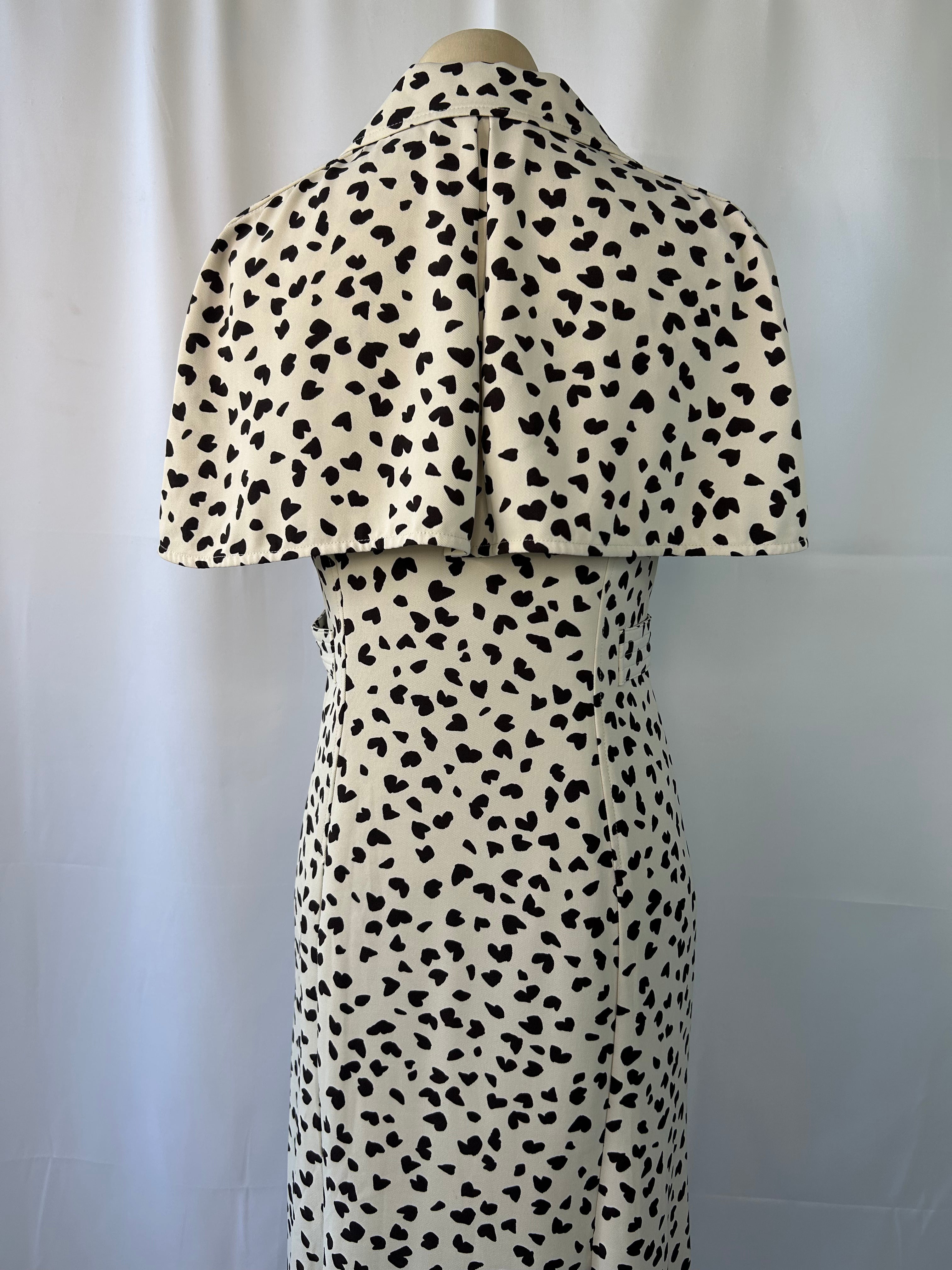 Black and White Heart-Print Dress