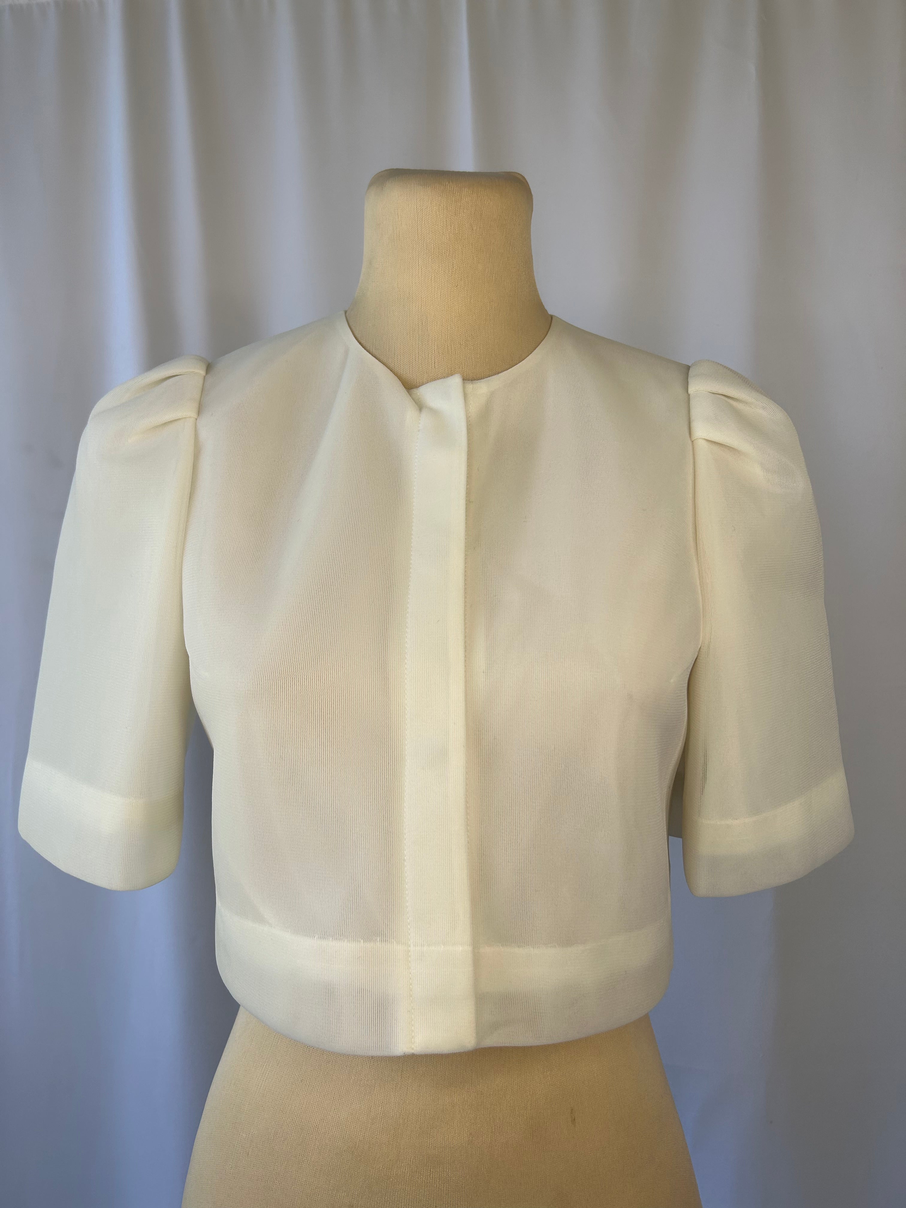 Short-Sleeve Cropped Jacket