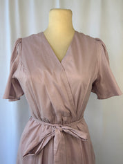Wrap-Style Short Sleeve Maxi Dress