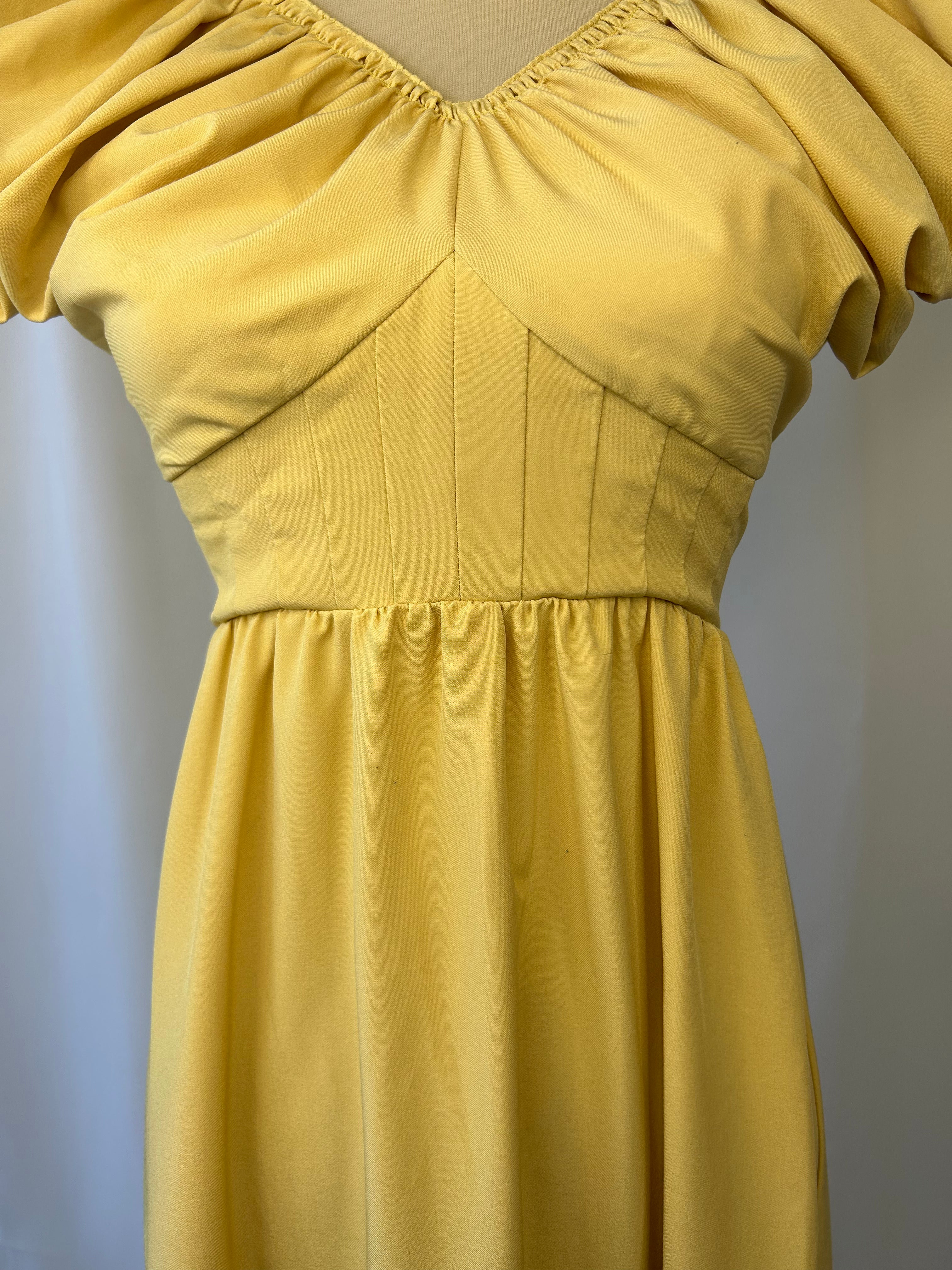 Ruched Sleeve Maxi Dress