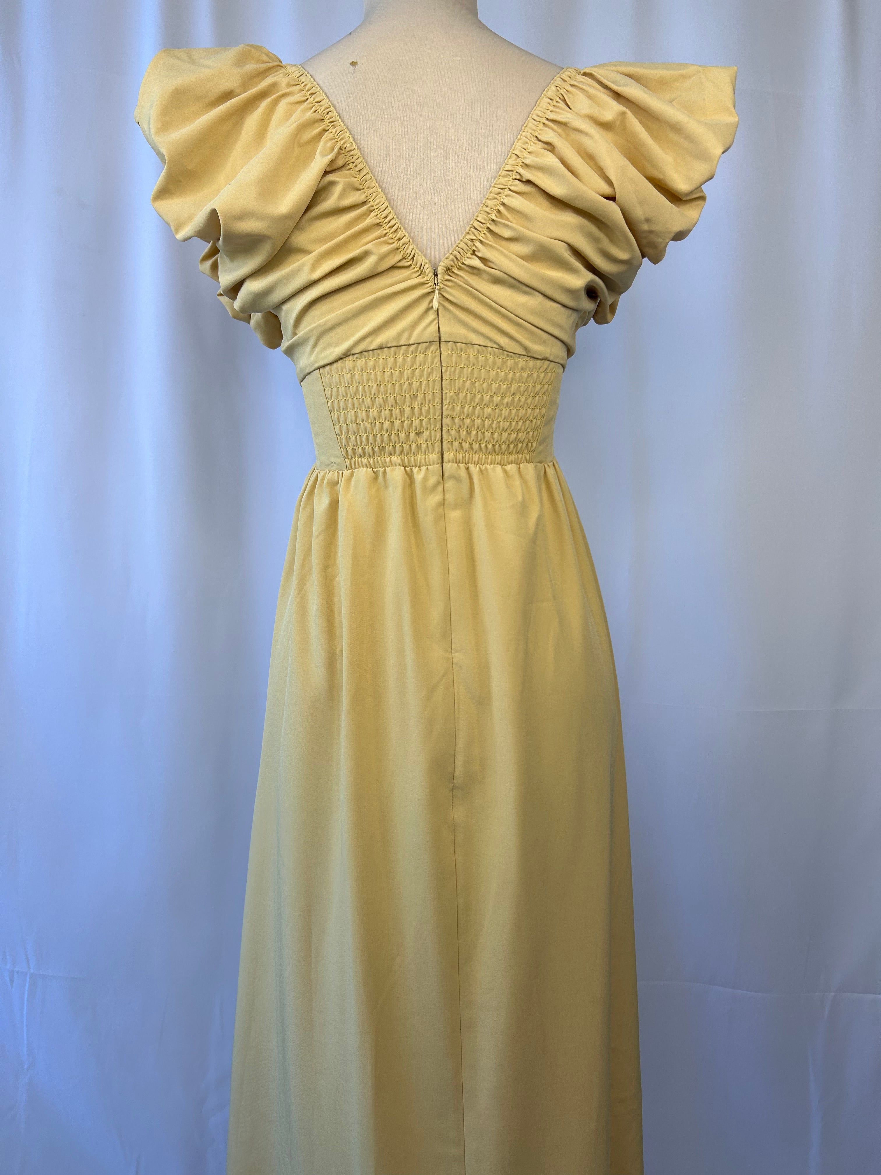 Ruched Sleeve Maxi Dress