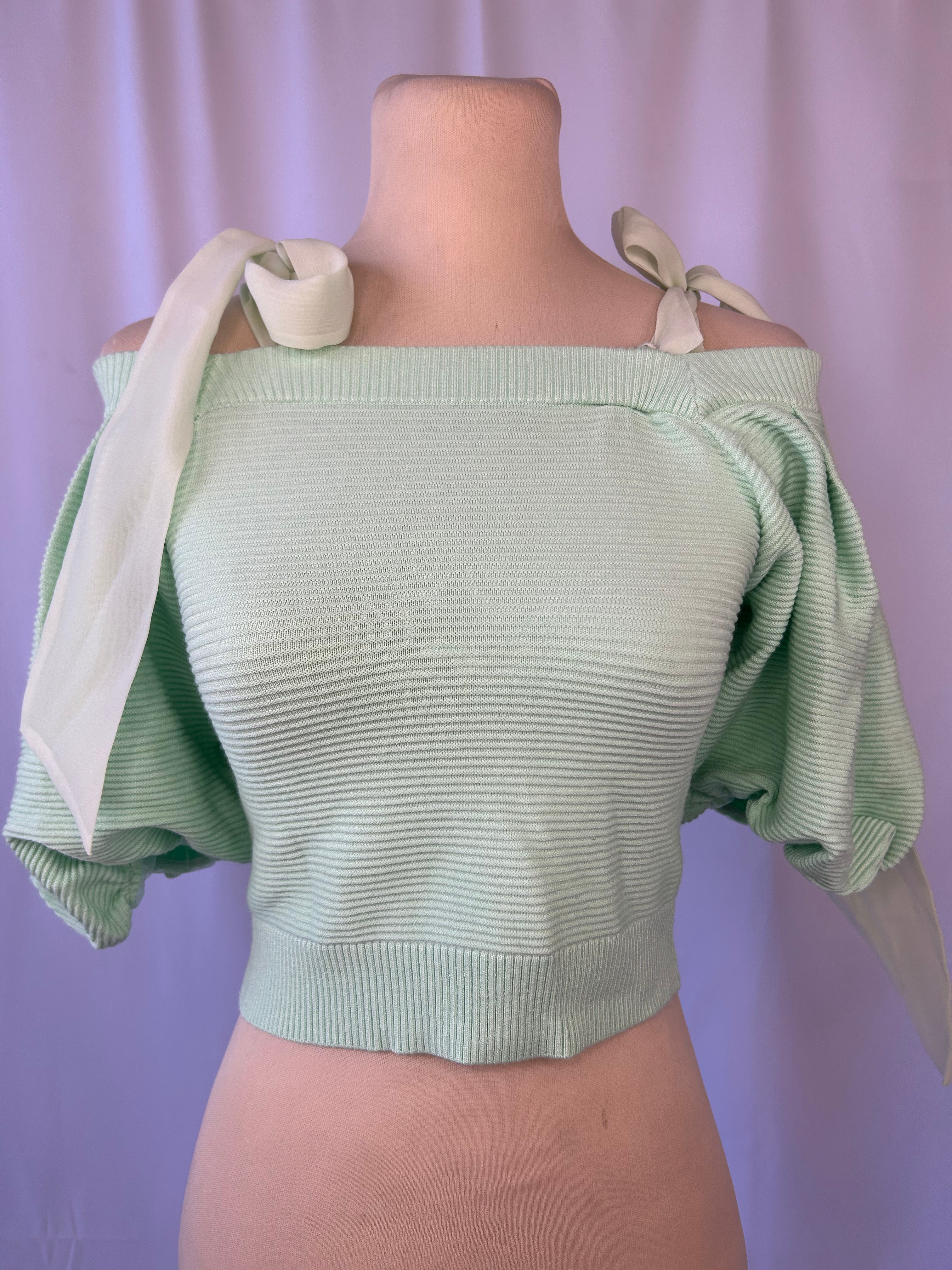 Off-Shoulder Knit Top