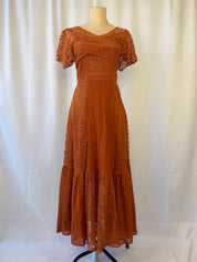 Rust Orange Lace Dress