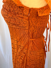 Rust Orange Lace Dress
