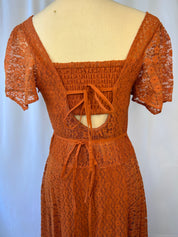 Rust Orange Lace Dress