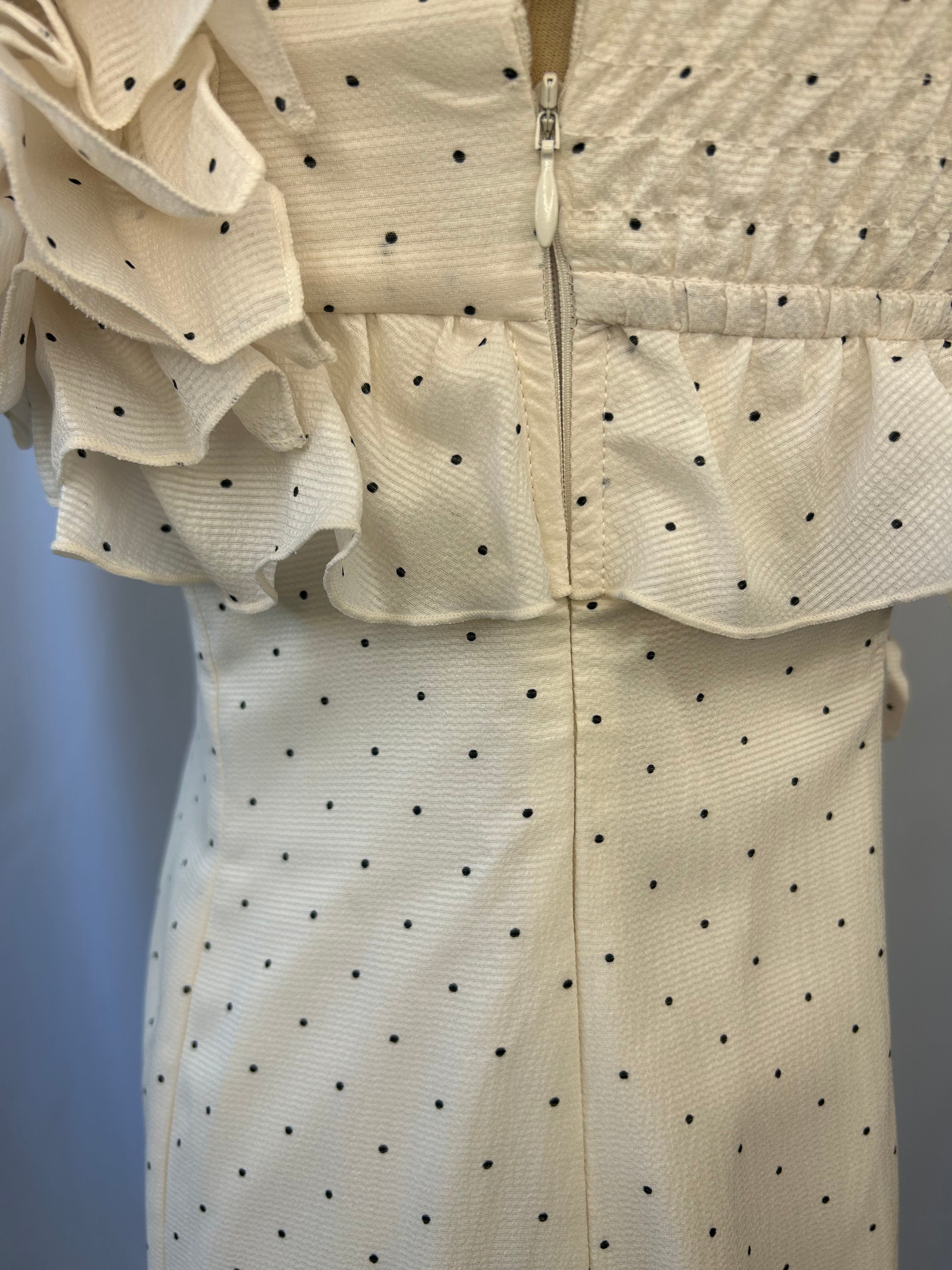 Off-Shoulder Polka Dot Dress