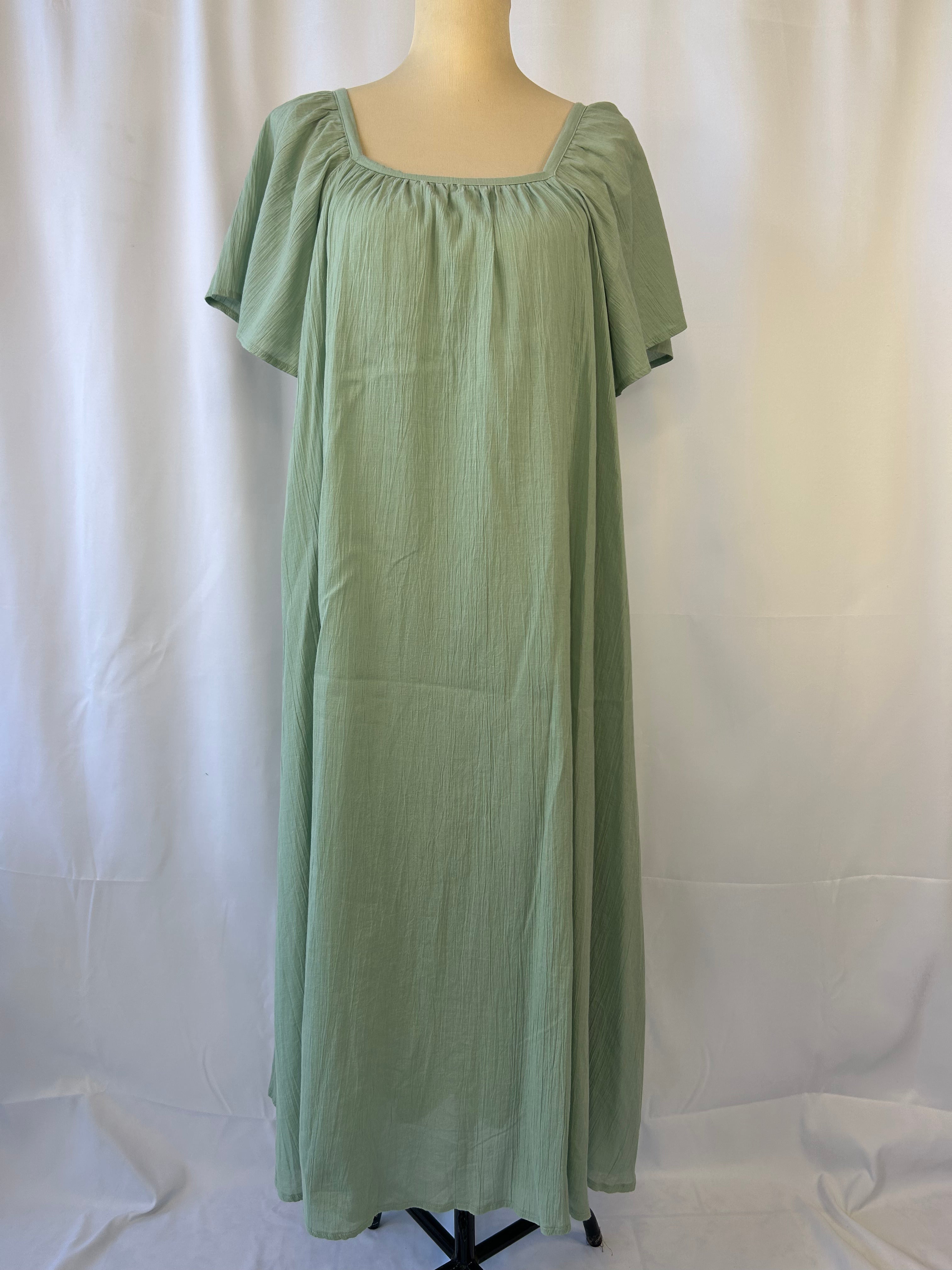 Loose-Fit Square-Neck Maxi Dress