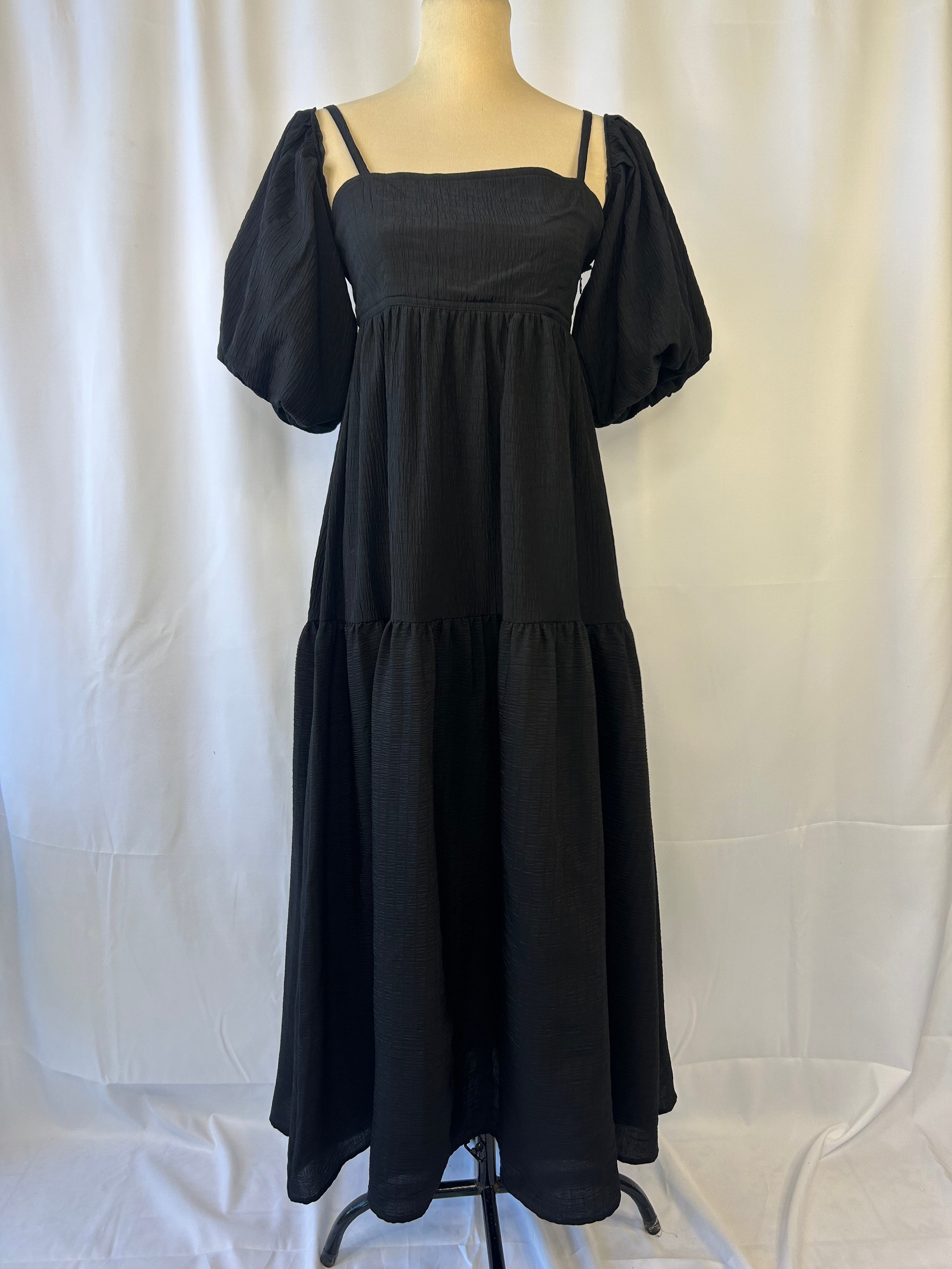 Off-Shoulder Puff Sleeve Dress