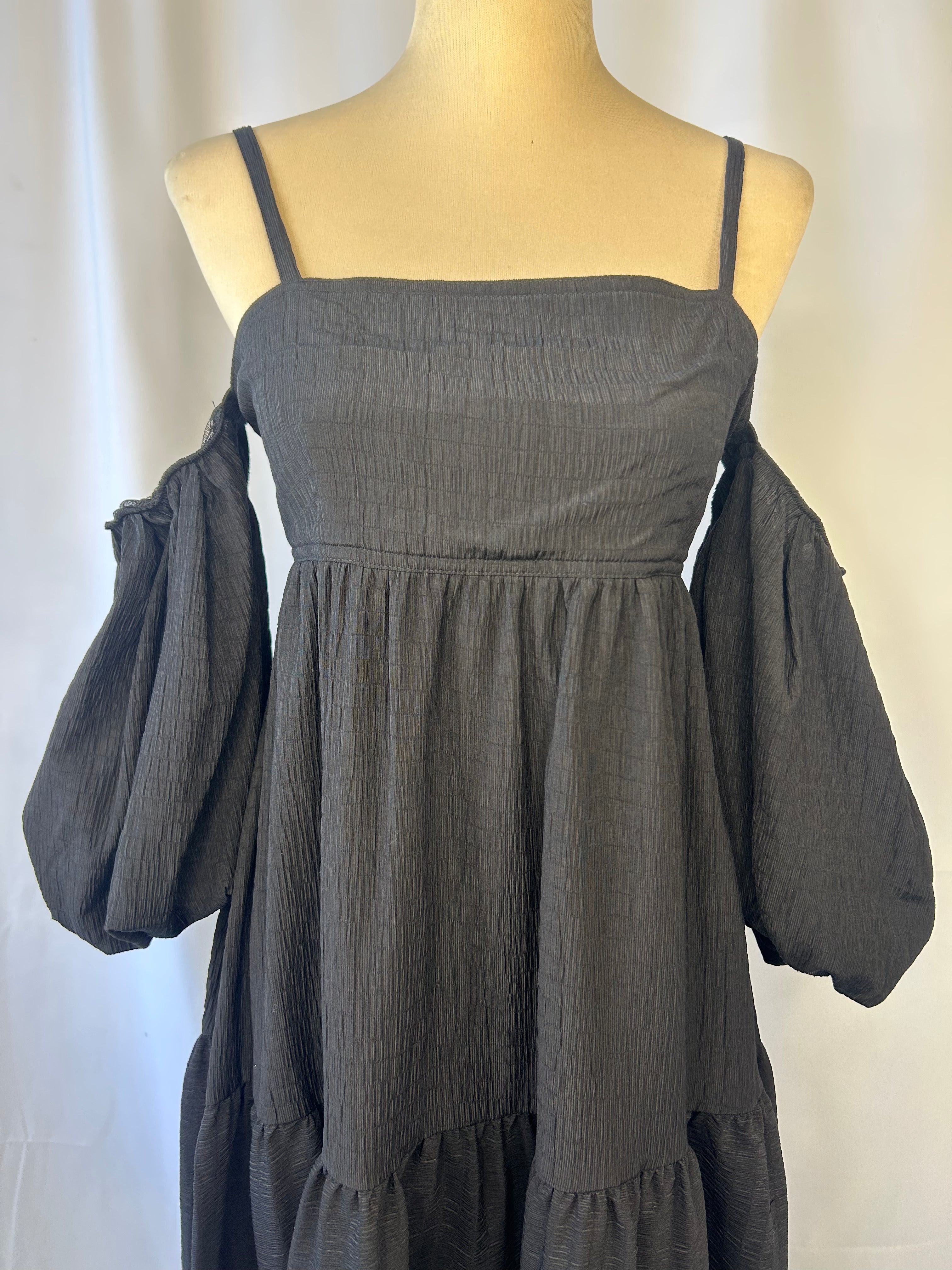 Off-Shoulder Puff Sleeve Dress