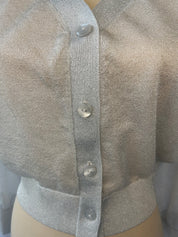 Sheer Metallic Cardigan
