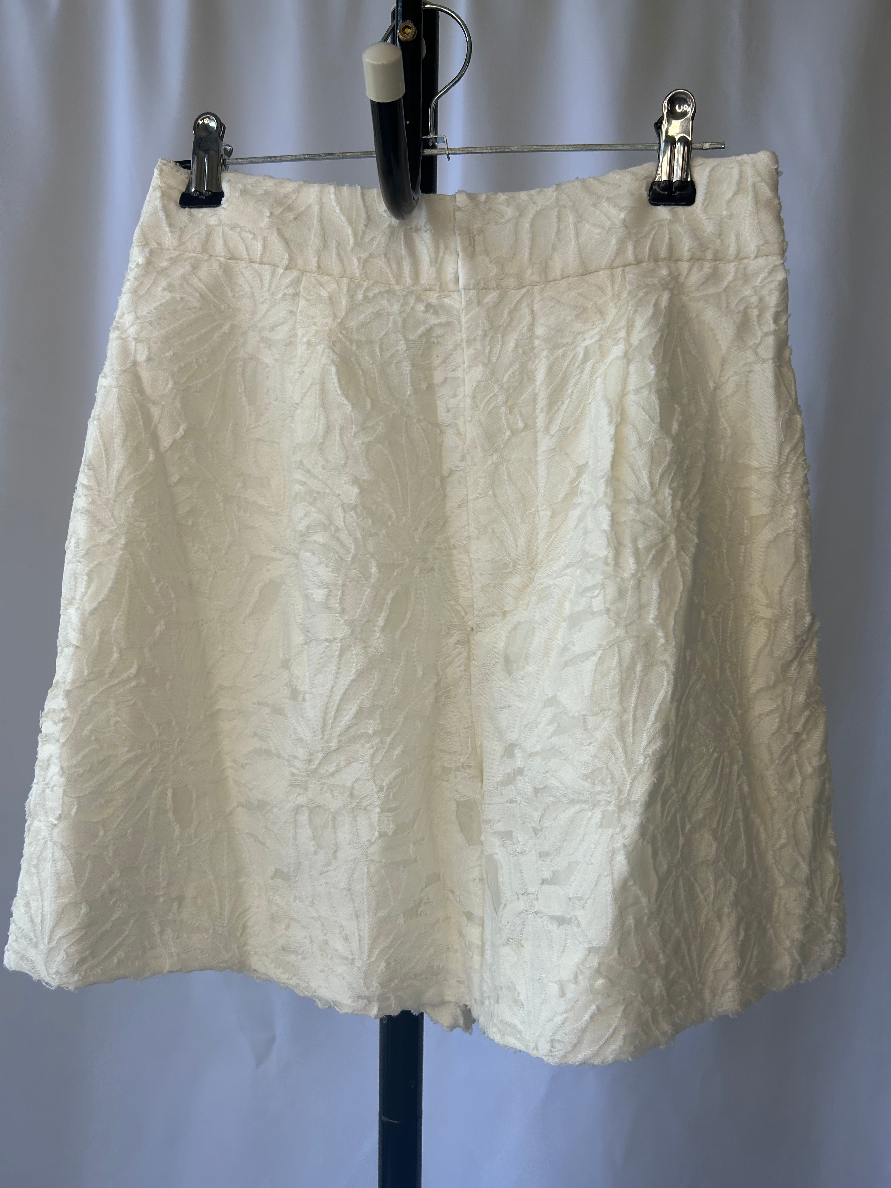 White Jacquard Shorts
